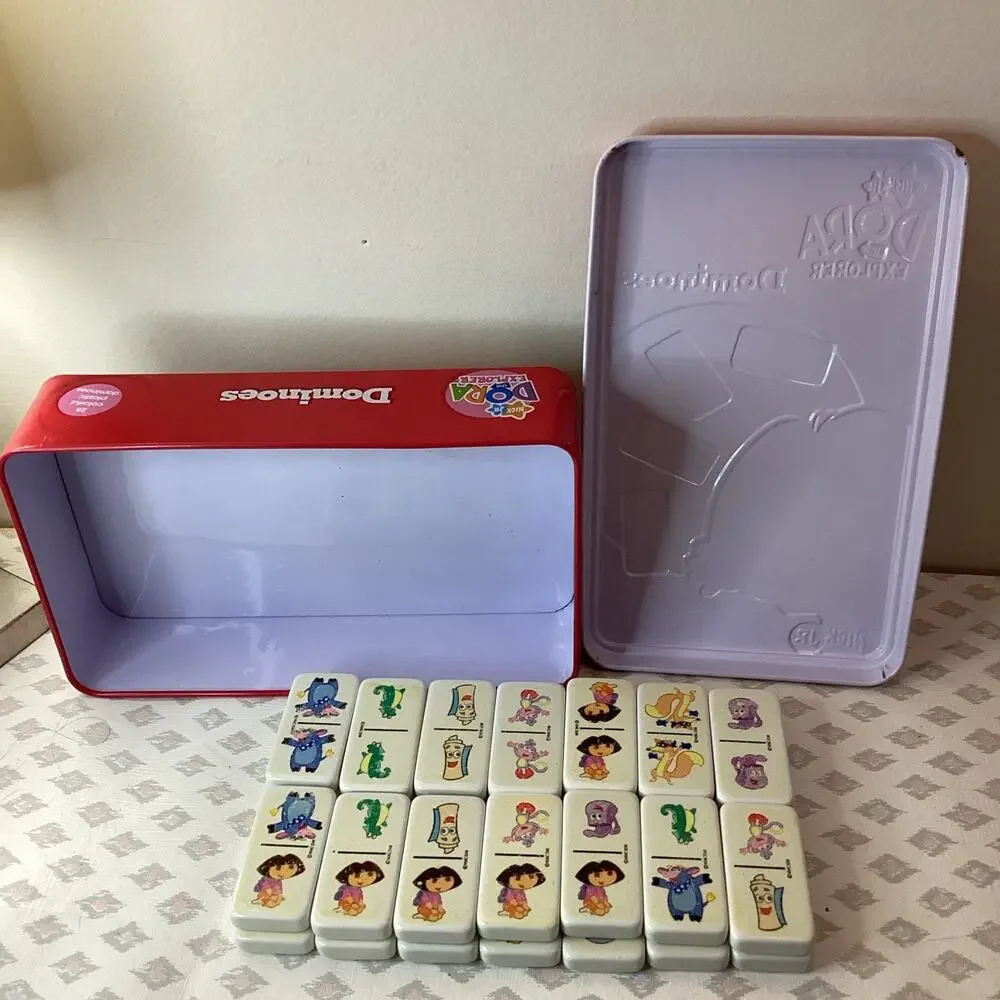 Dora The Explorer Dominoes W/ Tin- Nick jr